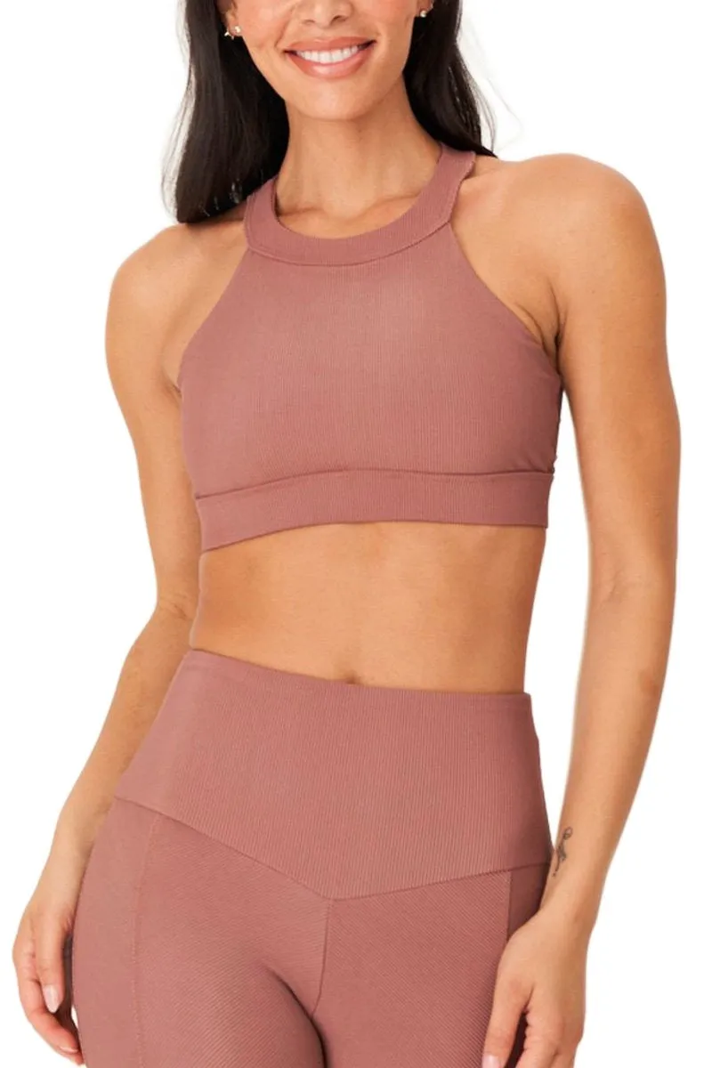 Onzie High Neck Rippen-Crop-Top 3789