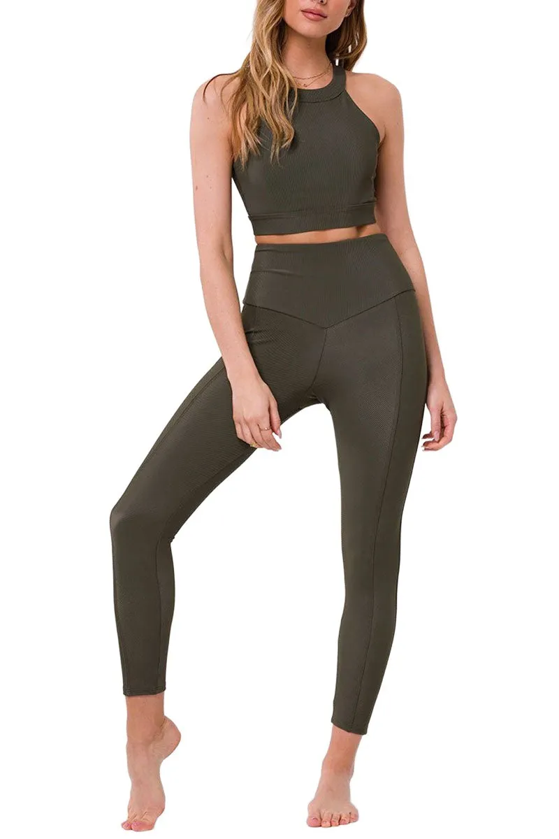 Onzie High Neck Rippen-Crop-Top 3789