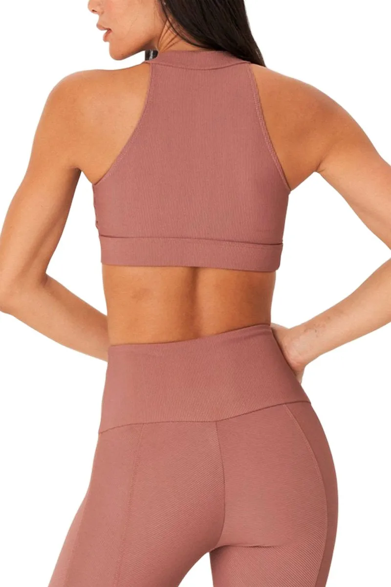 Onzie High Neck Rippen-Crop-Top 3789