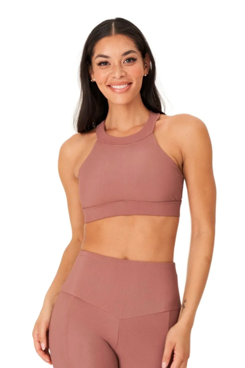 Onzie High Neck Rippen-Crop-Top 3789