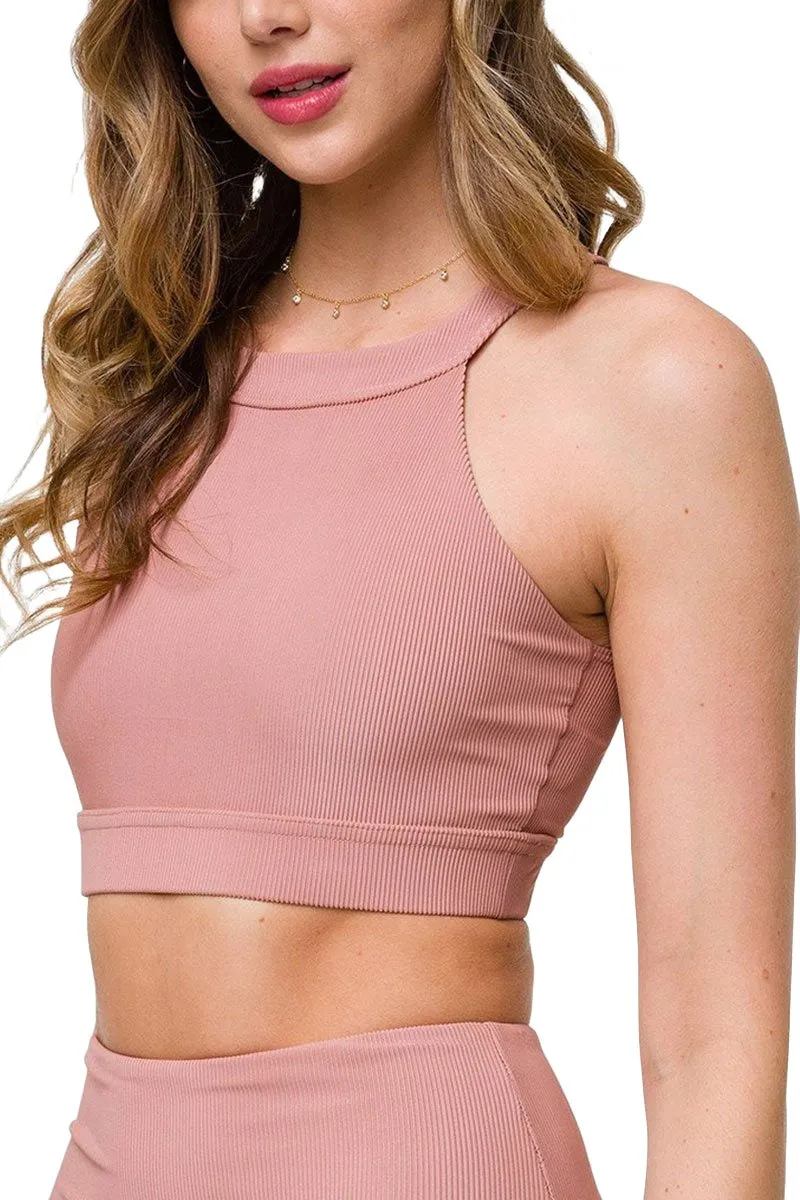 Onzie High Neck Rippen-Crop-Top 3789