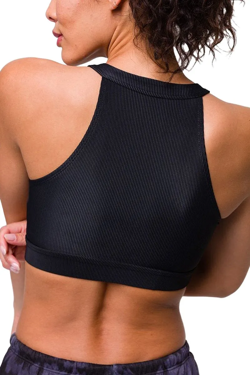 Onzie High Neck Rippen-Crop-Top 3789