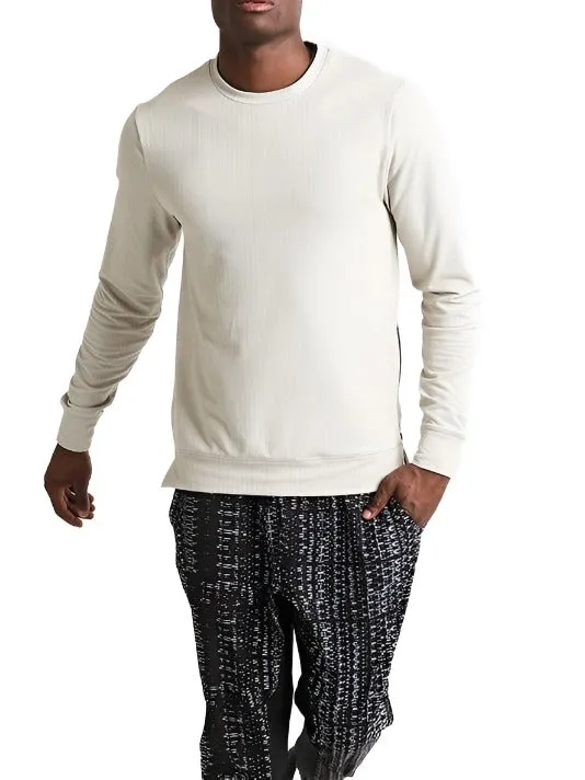 Onzie Hot Yoga Herren Rundhals-Langarmshirt 703 Khaki
