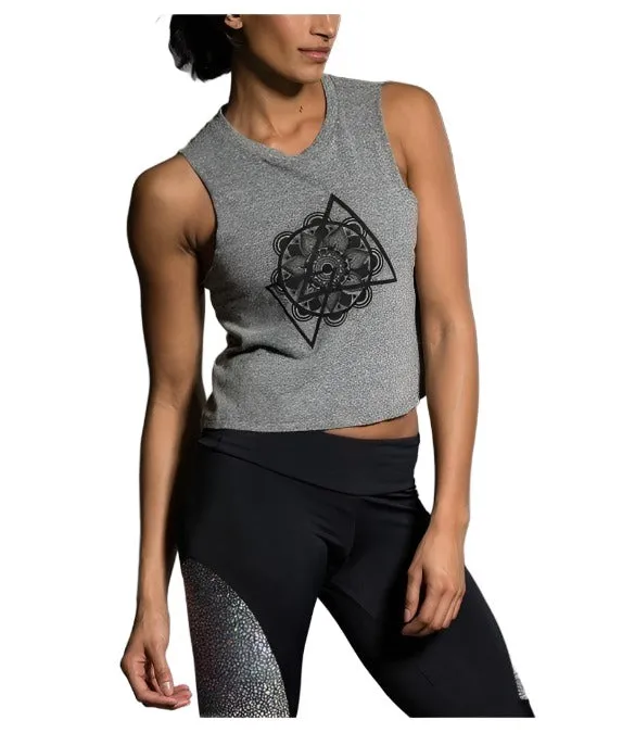 Onzie Hot Yoga Muskel-Tank 3019 Mandala Grau
