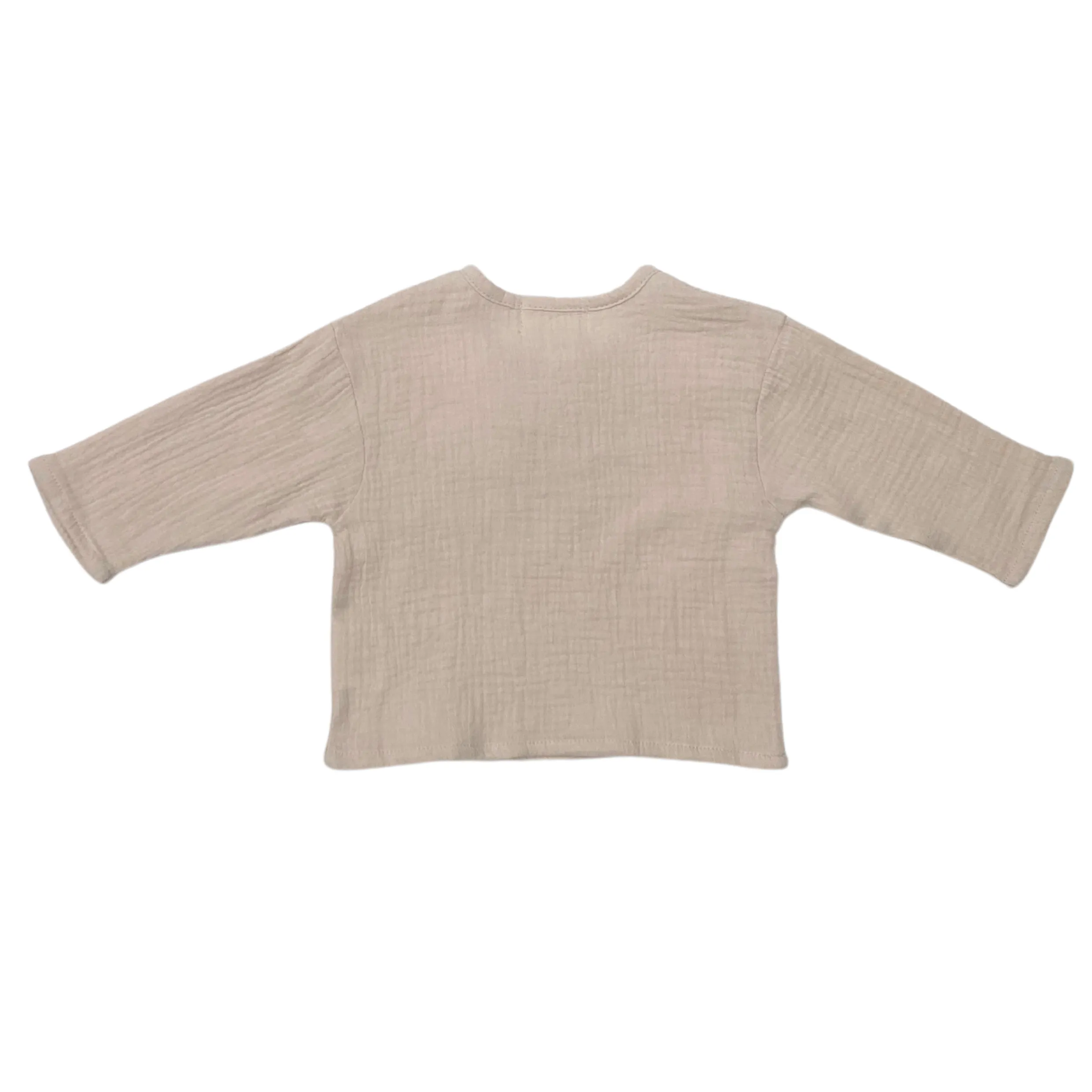 Bio-Baumwoll-Musselin Langarm-Oberteil und Hose Set