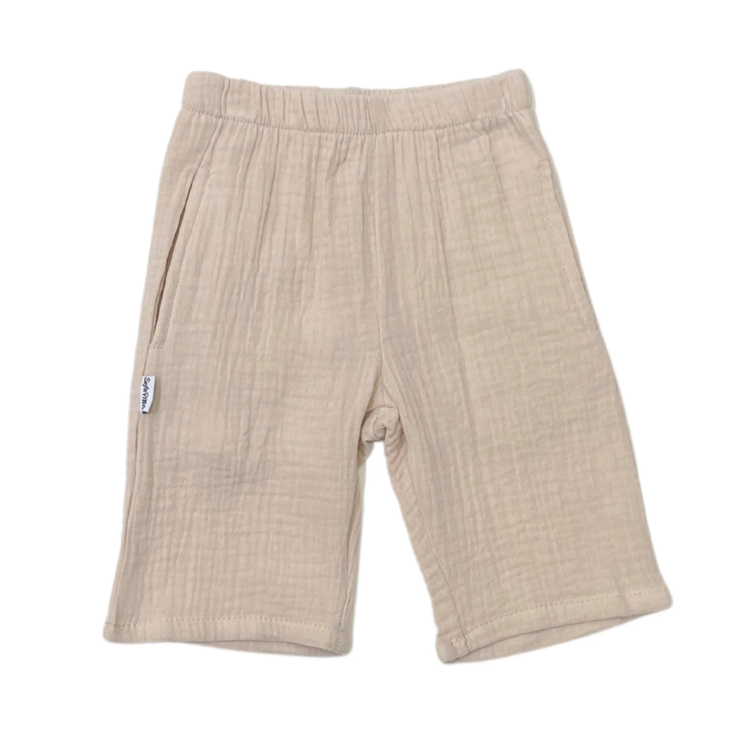 Bio-Baumwoll-Musselin Langarm-Oberteil und Hose Set