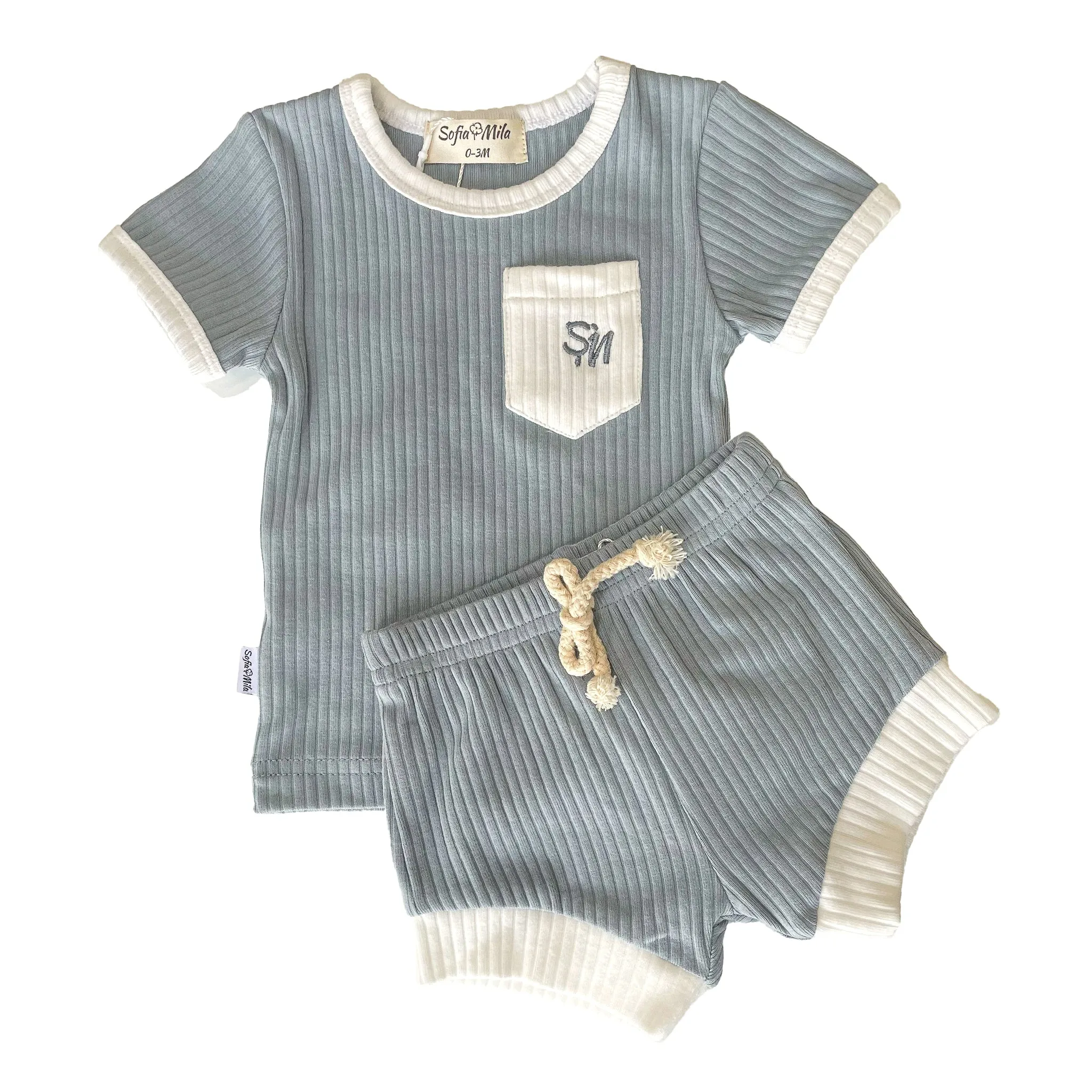 Bio-Baumwoll-Shorts und T-Shirt-Set