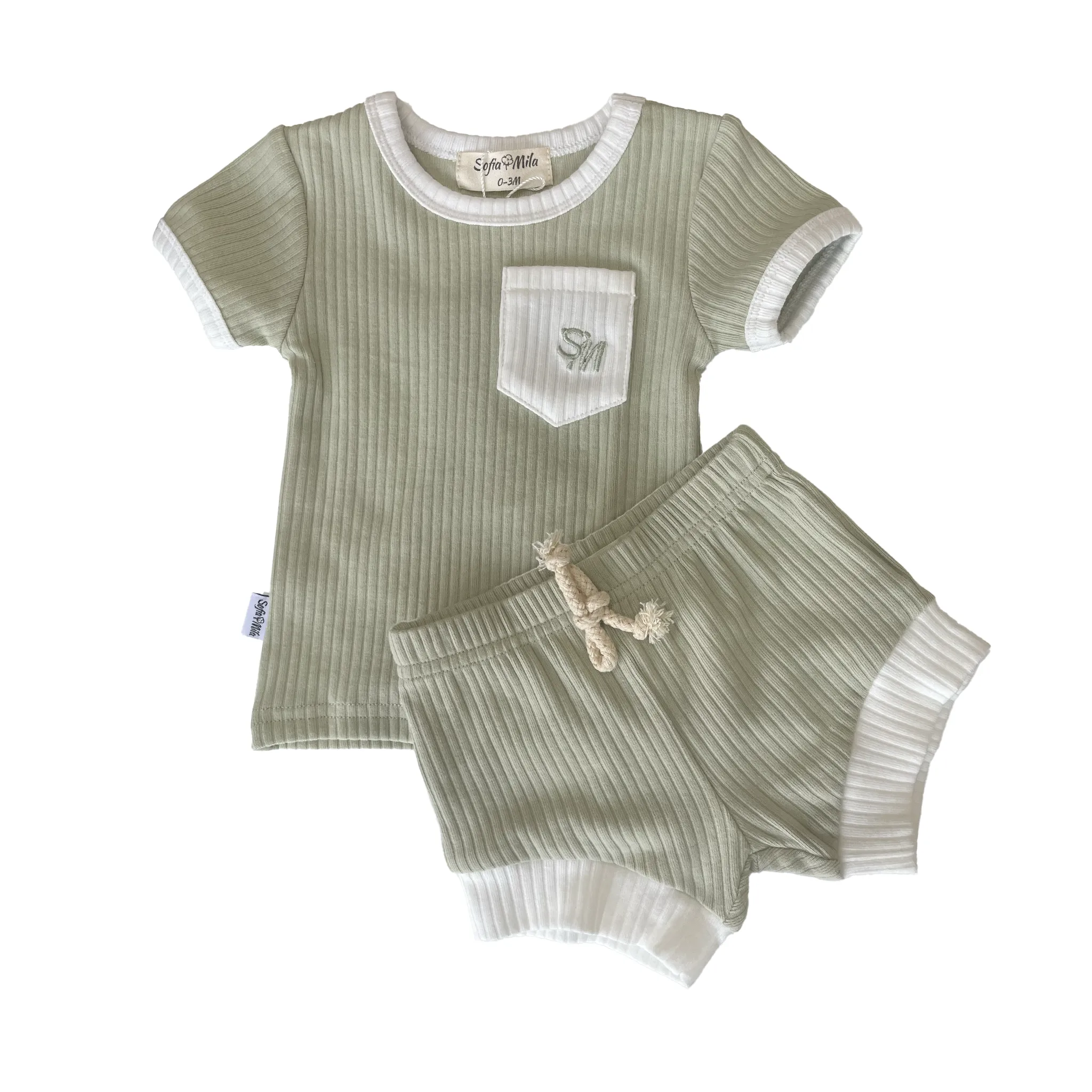 Bio-Baumwoll-Shorts und T-Shirt-Set