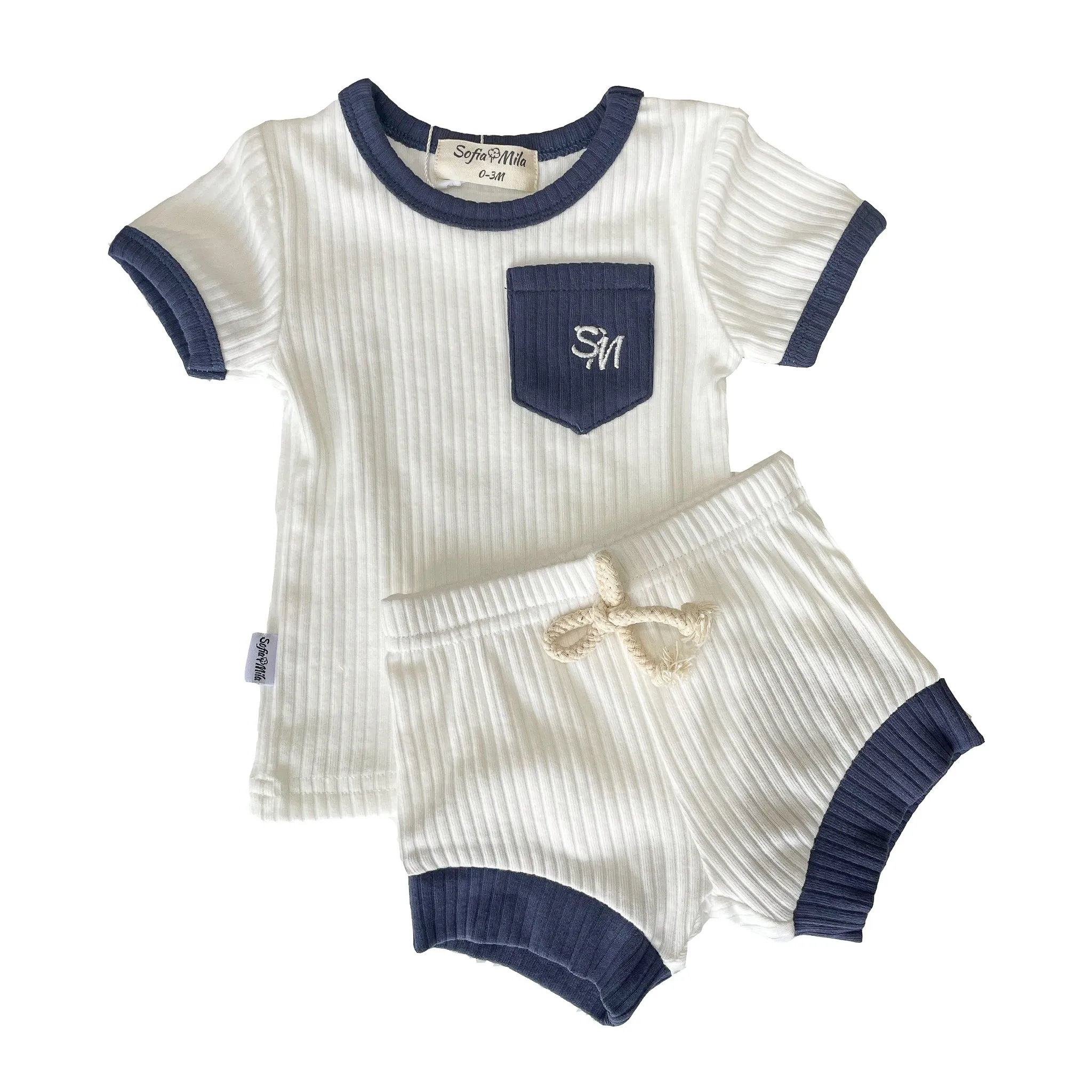 Bio-Baumwoll-Shorts und T-Shirt-Set