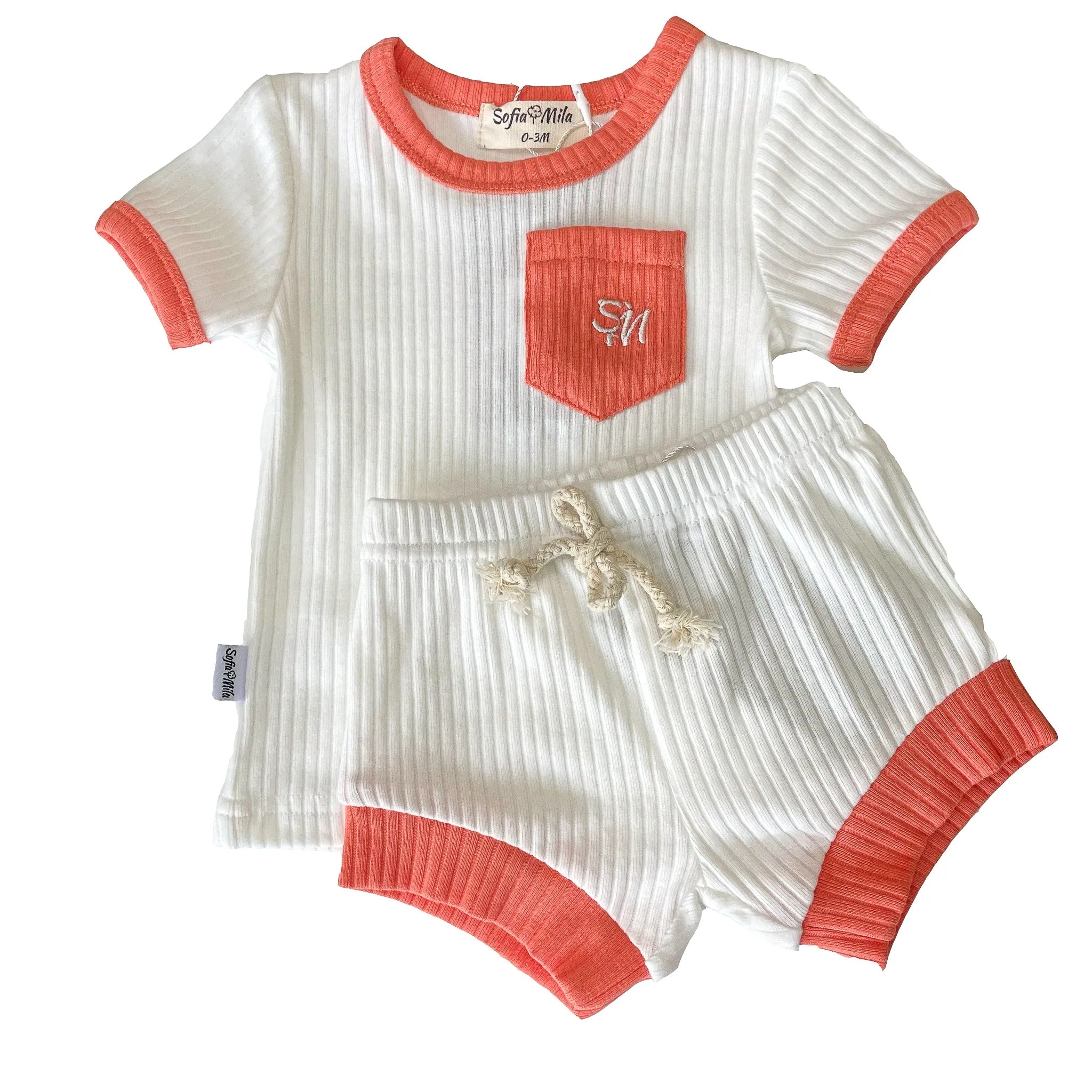 Bio-Baumwoll-Shorts und T-Shirt-Set