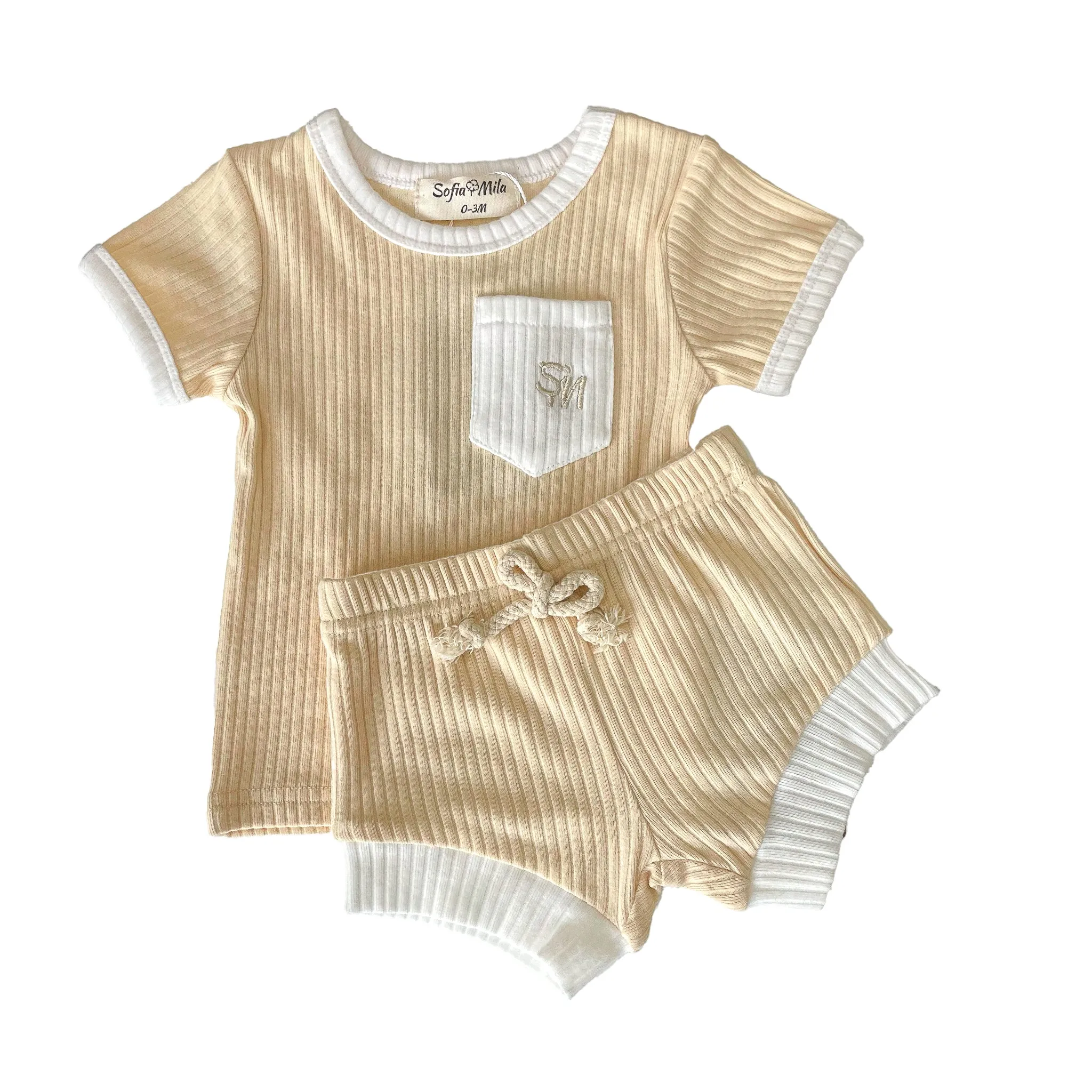 Bio-Baumwoll-Shorts und T-Shirt-Set