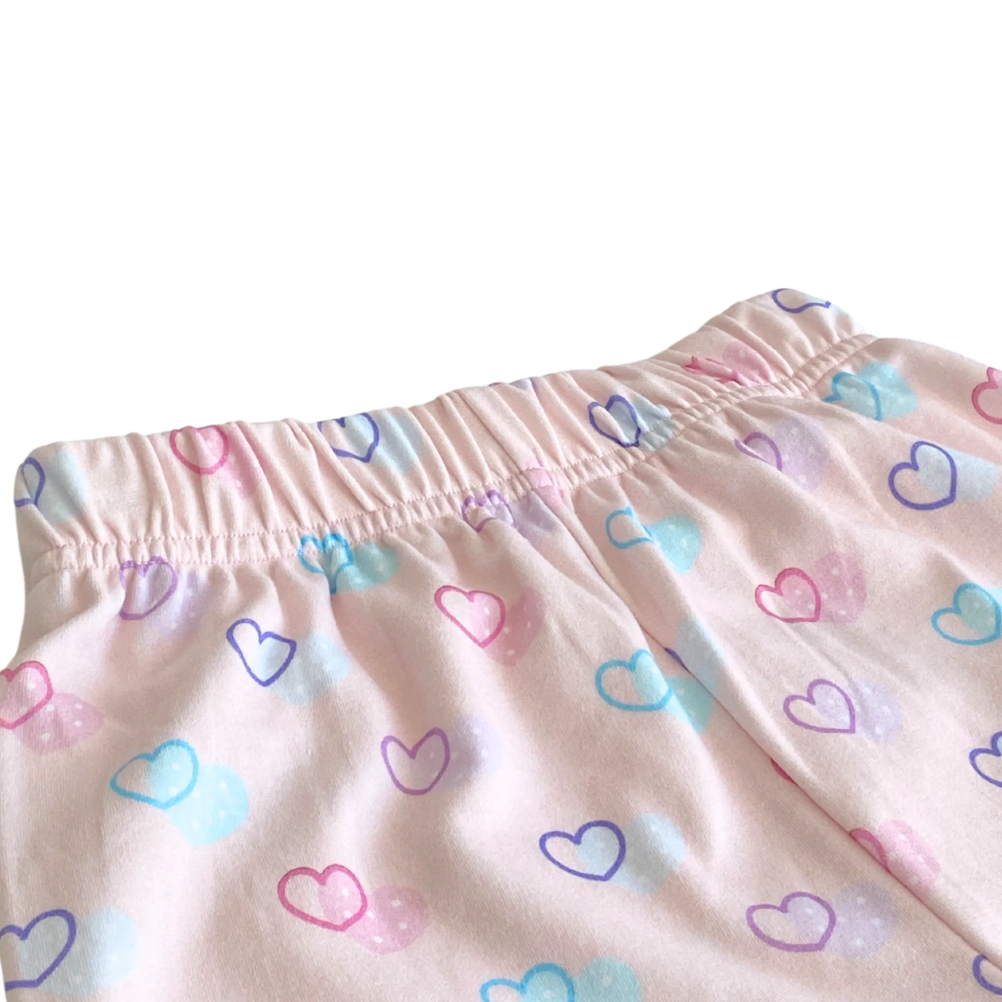 Bio-Baumwoll-Zweiteiler-Pyjama-Set mit gemischten Herzen für Kinder