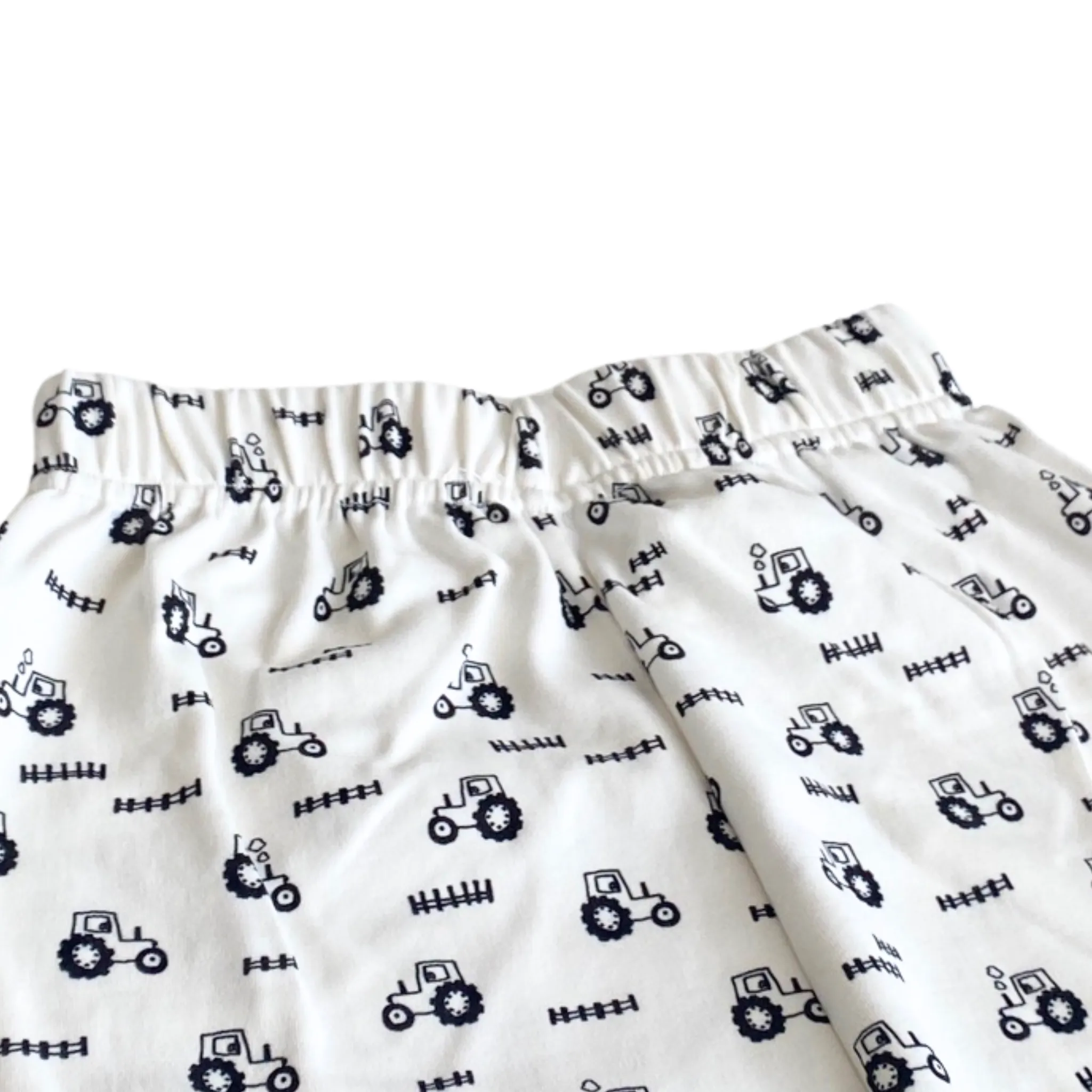 Bio-Baumwoll-Zweiteiler-Pyjama-Set mit Traktoren für Kinder