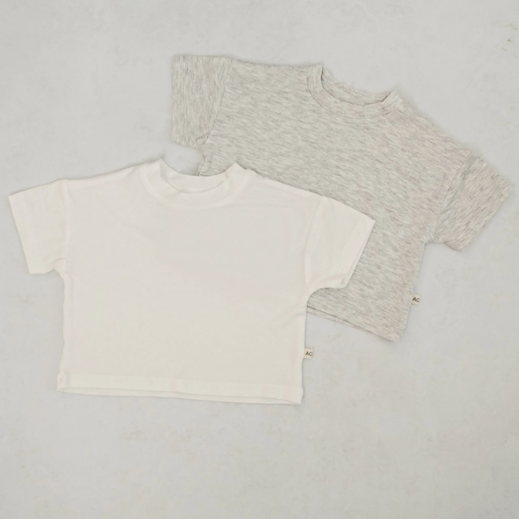 Übergroßes Bambus-T-Shirt für Babys und Kinder_Atlas-Grau