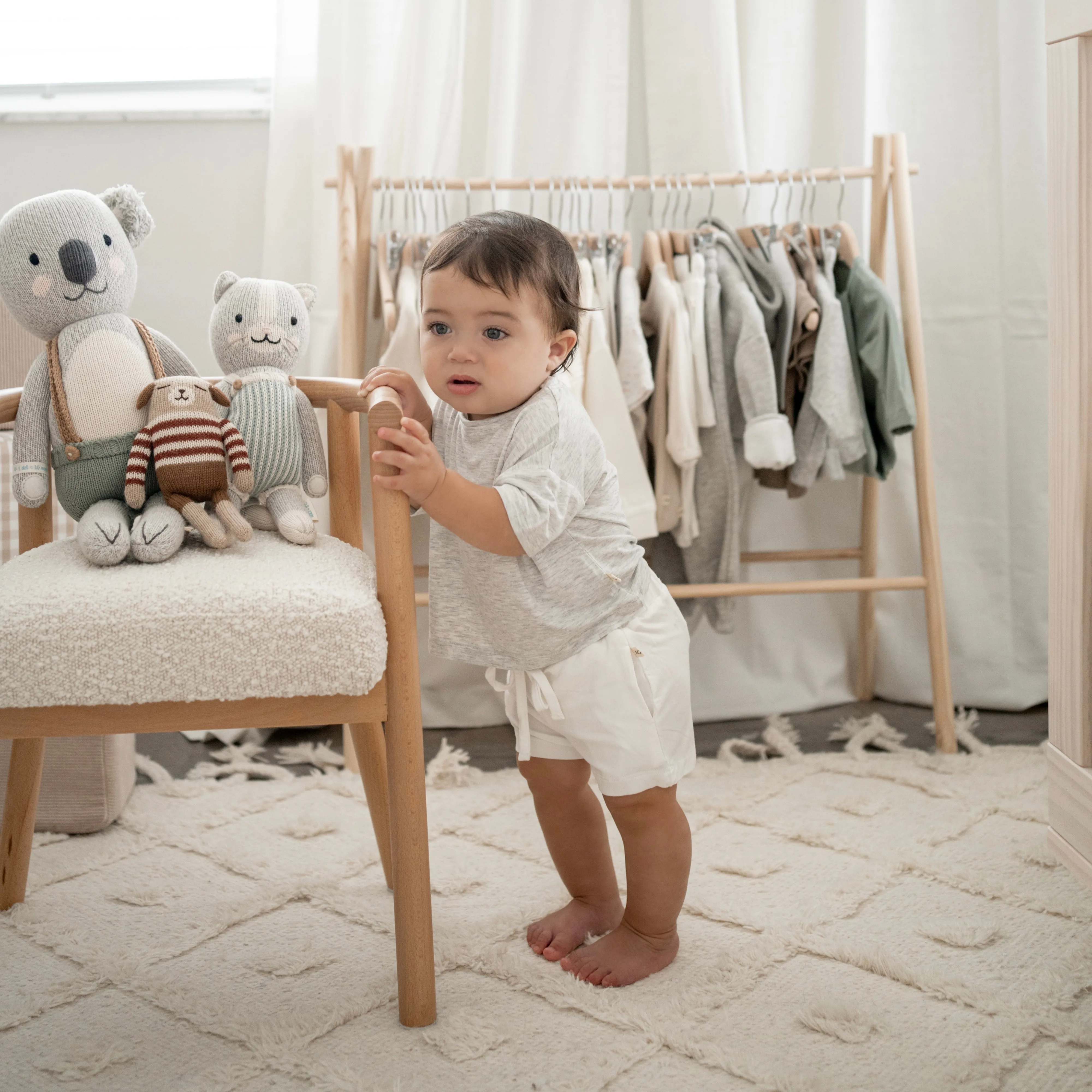 Übergroßes Bambus-T-Shirt für Babys und Kinder_Atlas-Grau