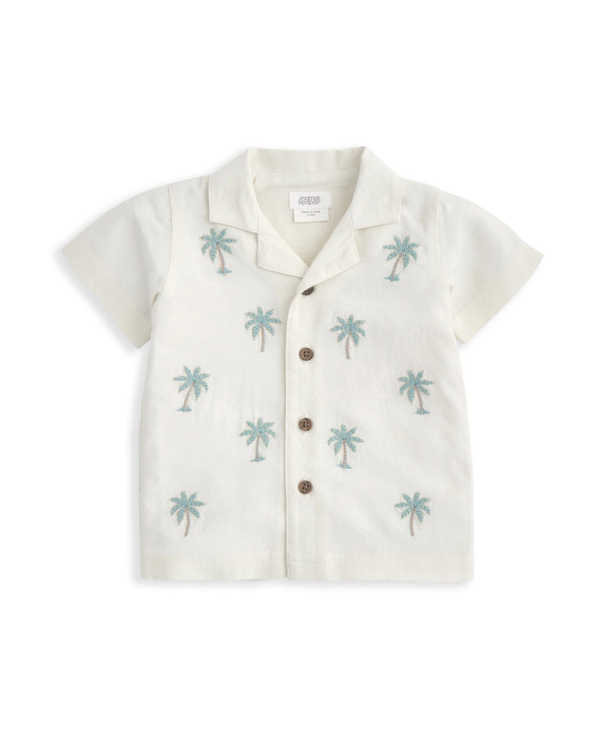 Palmbaum besticktes Hemd