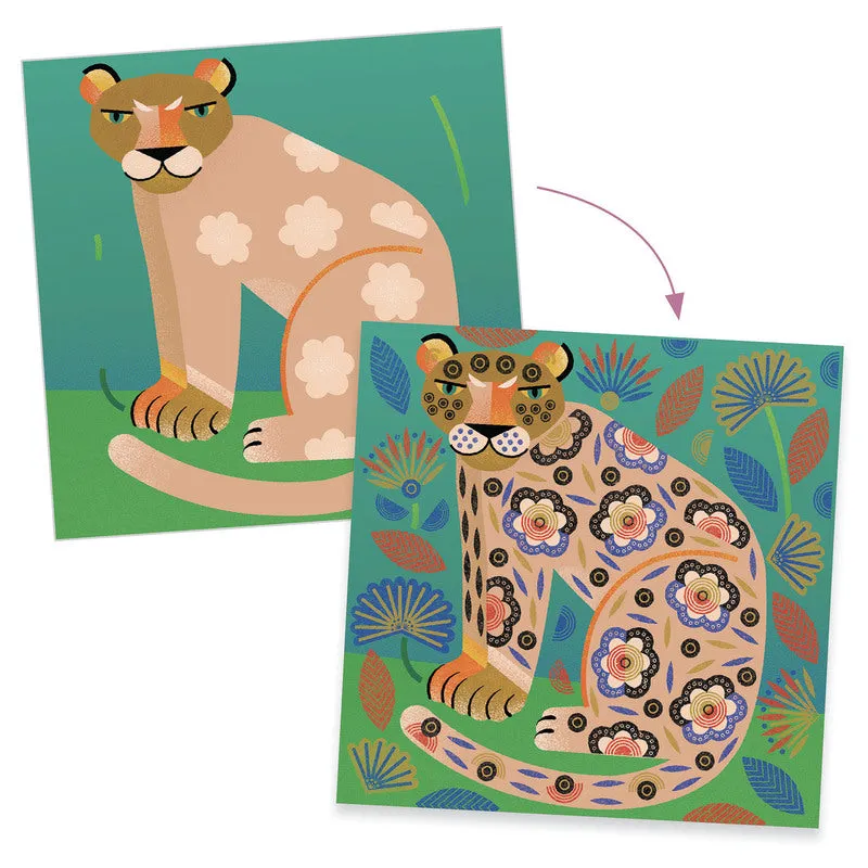 Muster & Tiere Klare Stempel Kunst-Set