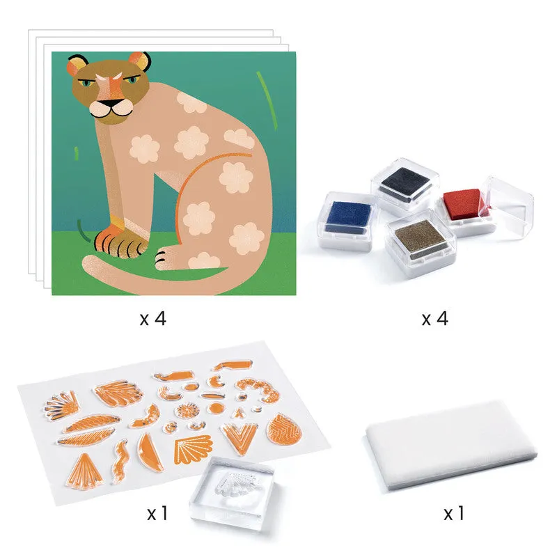 Muster & Tiere Klare Stempel Kunst-Set