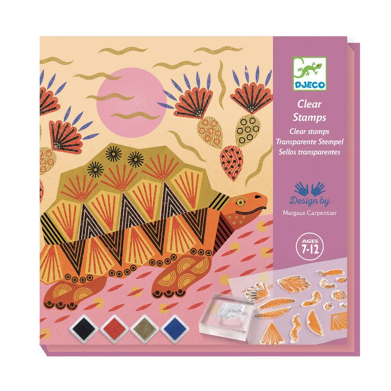 Muster & Tiere Klare Stempel Kunst-Set