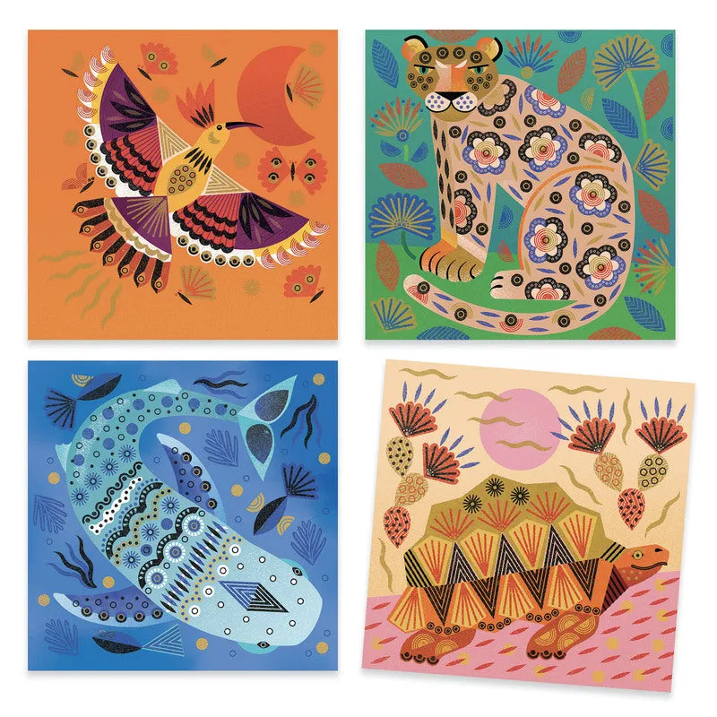Muster & Tiere Klare Stempel Kunst-Set
