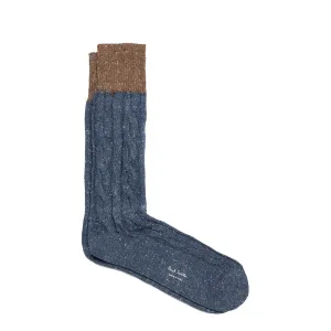 Paul Smith Sock Henry Neps Cable Navy Clothing Paul Smith