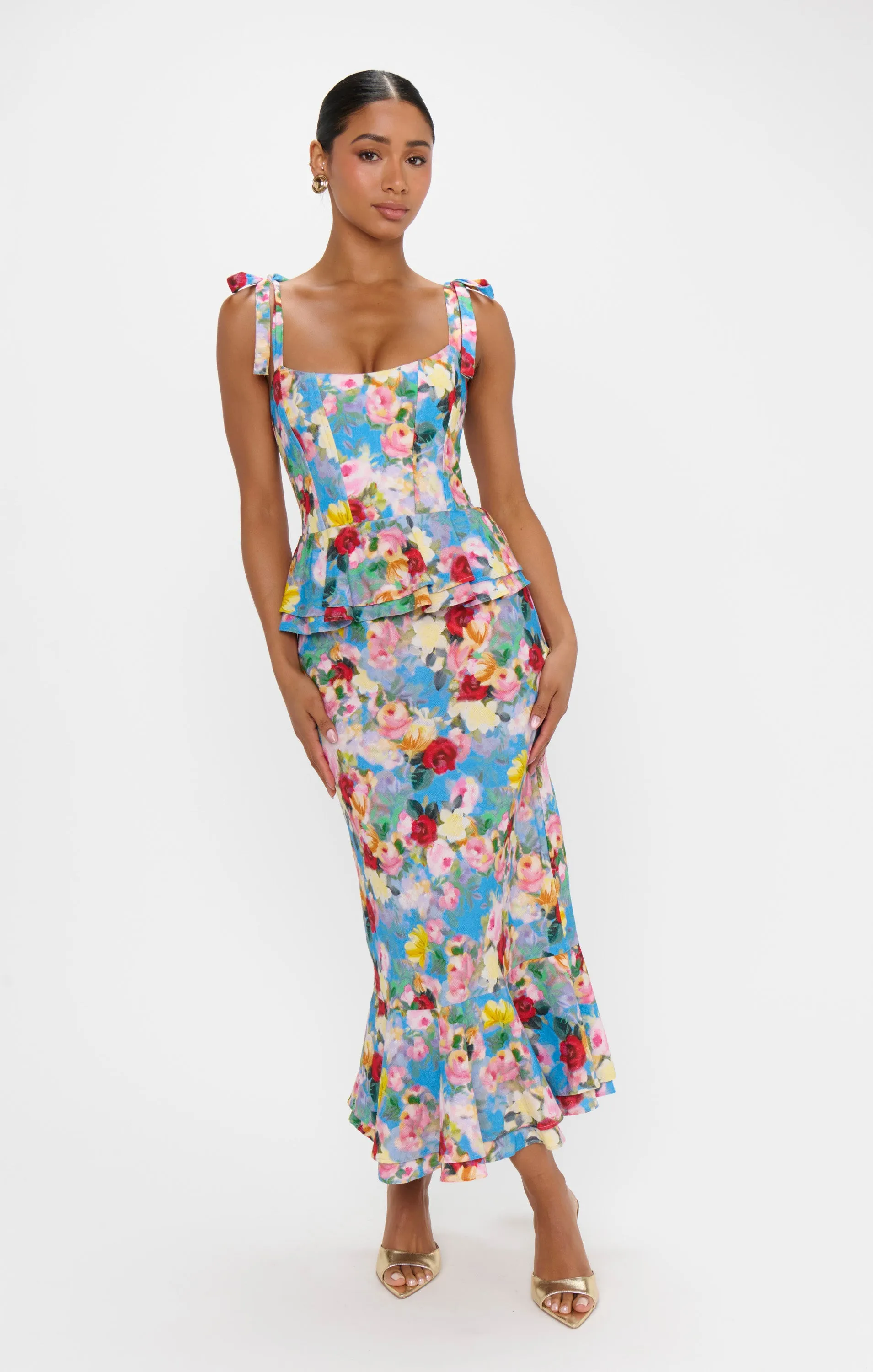 Pauline Peplum Kleid ~ Glückselige Garten Gala