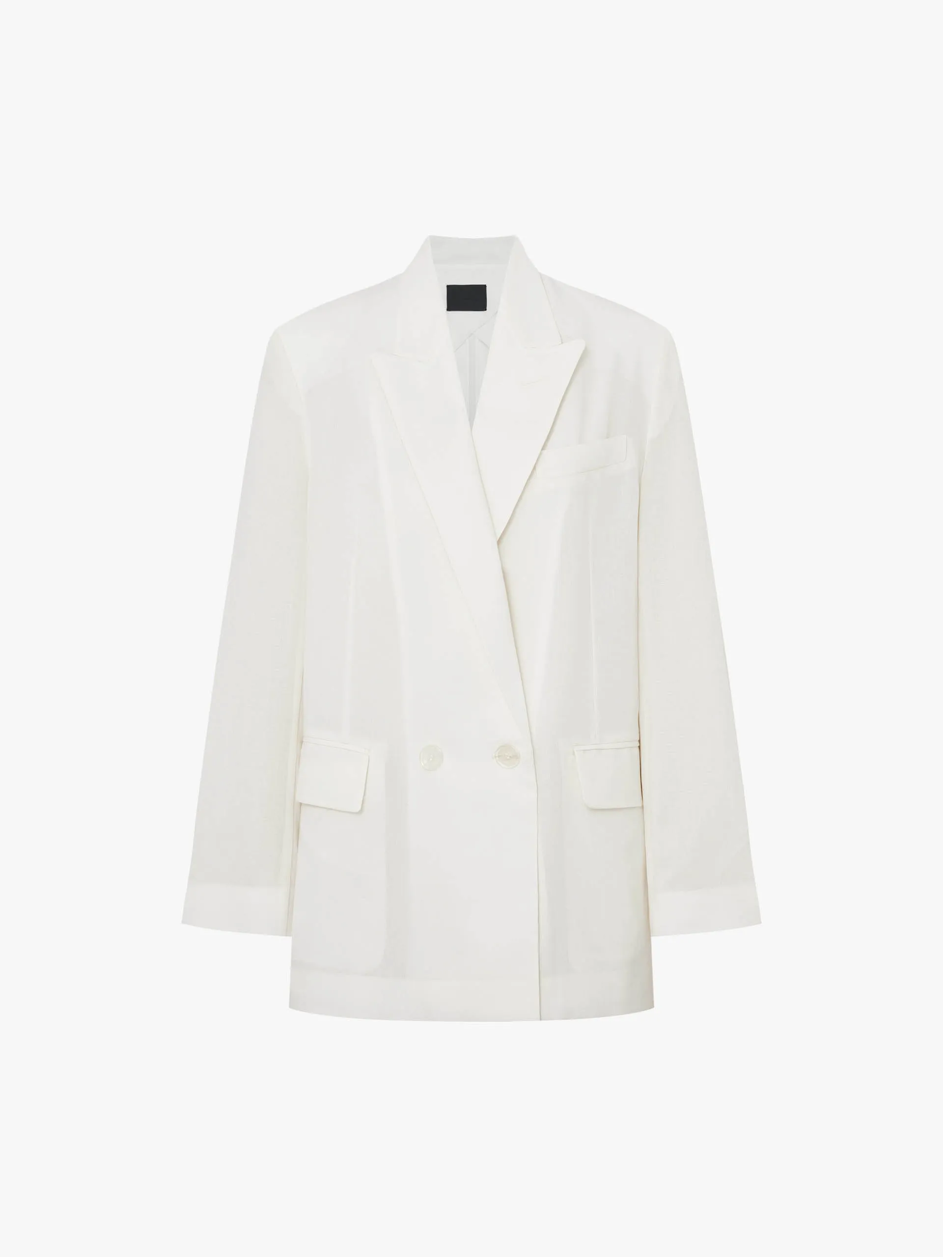 Strukturierter Blazer mit Spitzenrevers