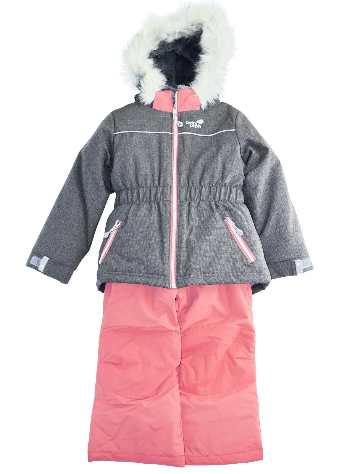 Perlimpinpin Schneeanzug für Kleinkindmädchen - Khaki Strukturiert (Größen 2 & 4) Babykids Perlimpinpin