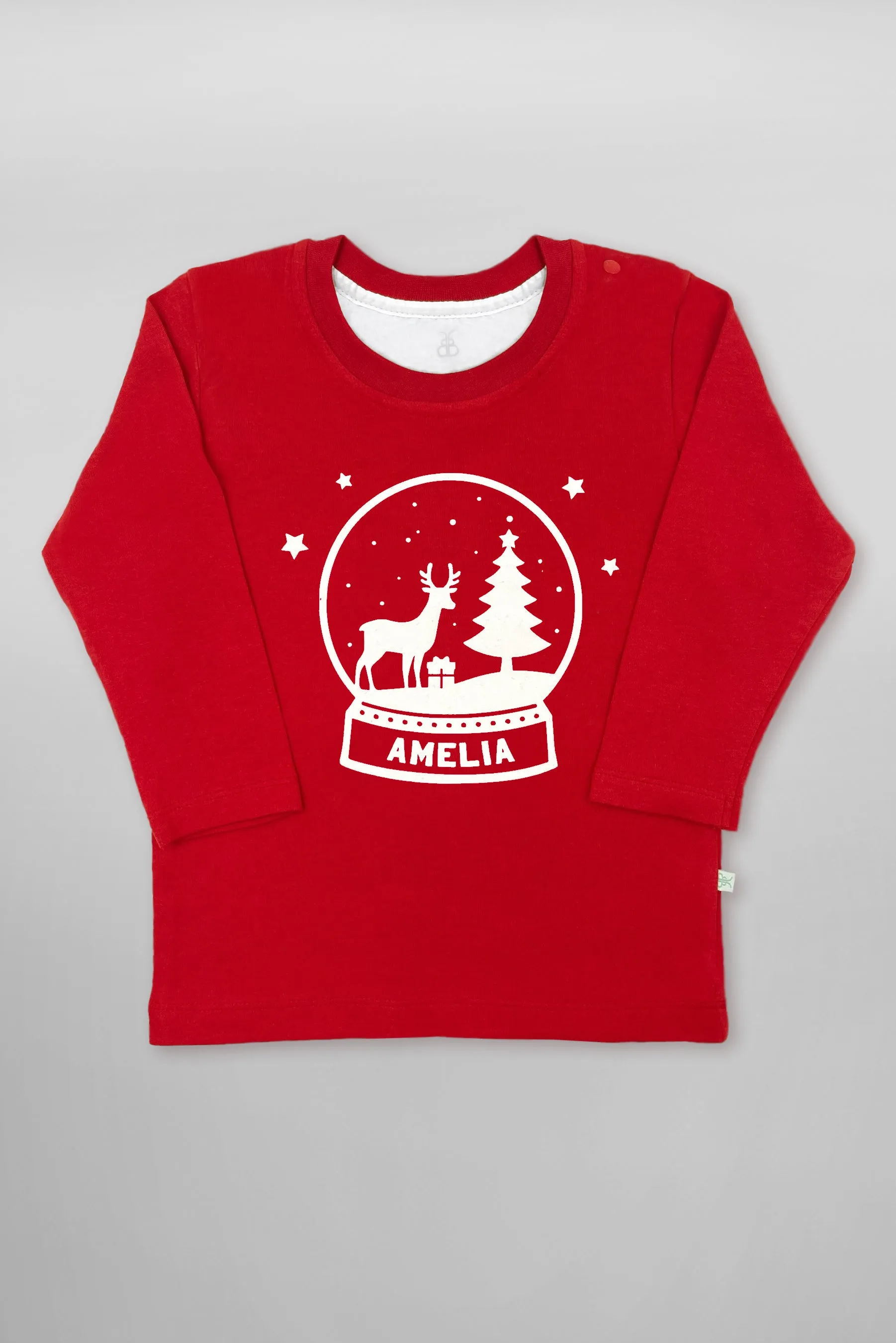 Personalisierte Weihnachts-Schneekugel T-Shirt