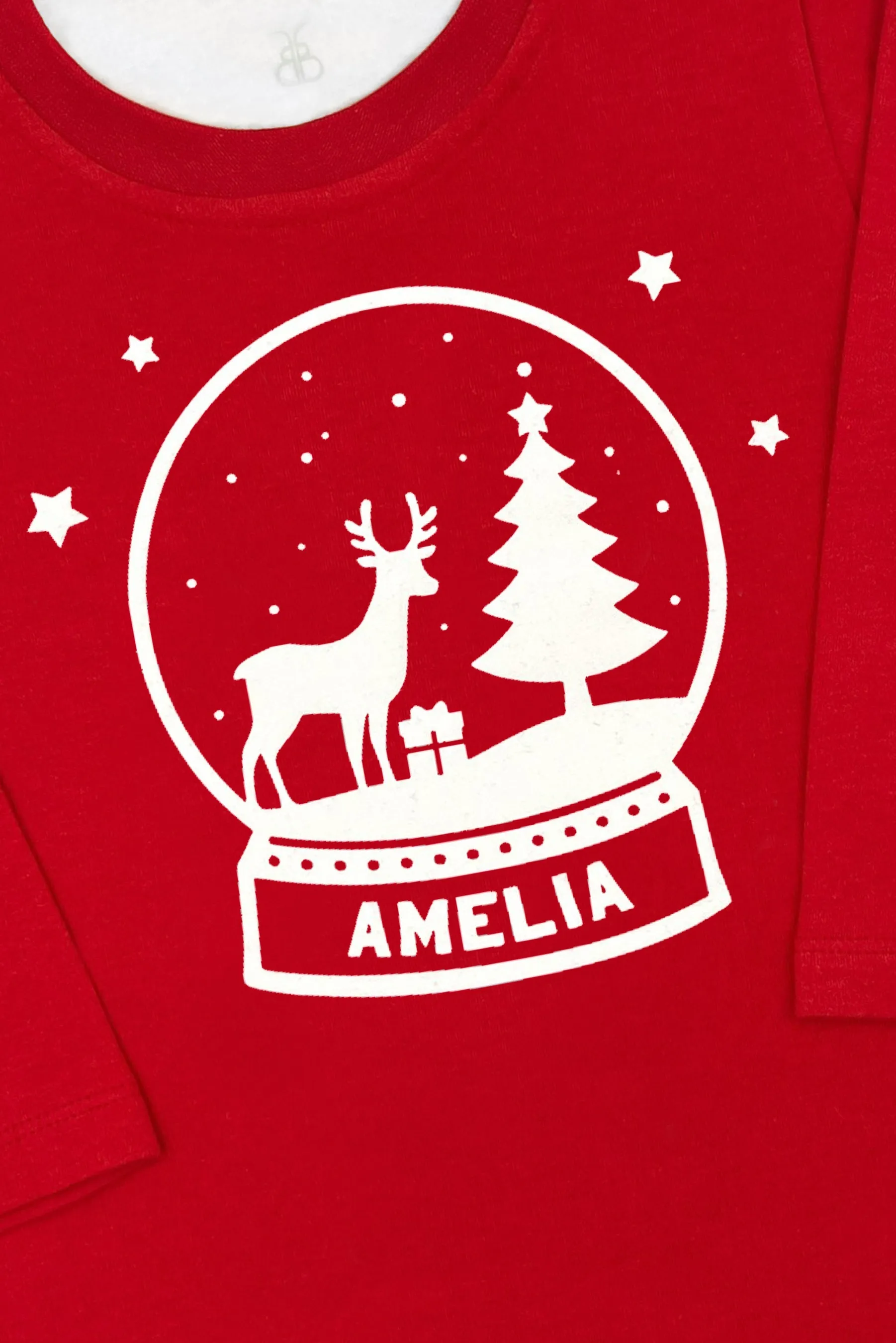 Personalisierte Weihnachts-Schneekugel T-Shirt