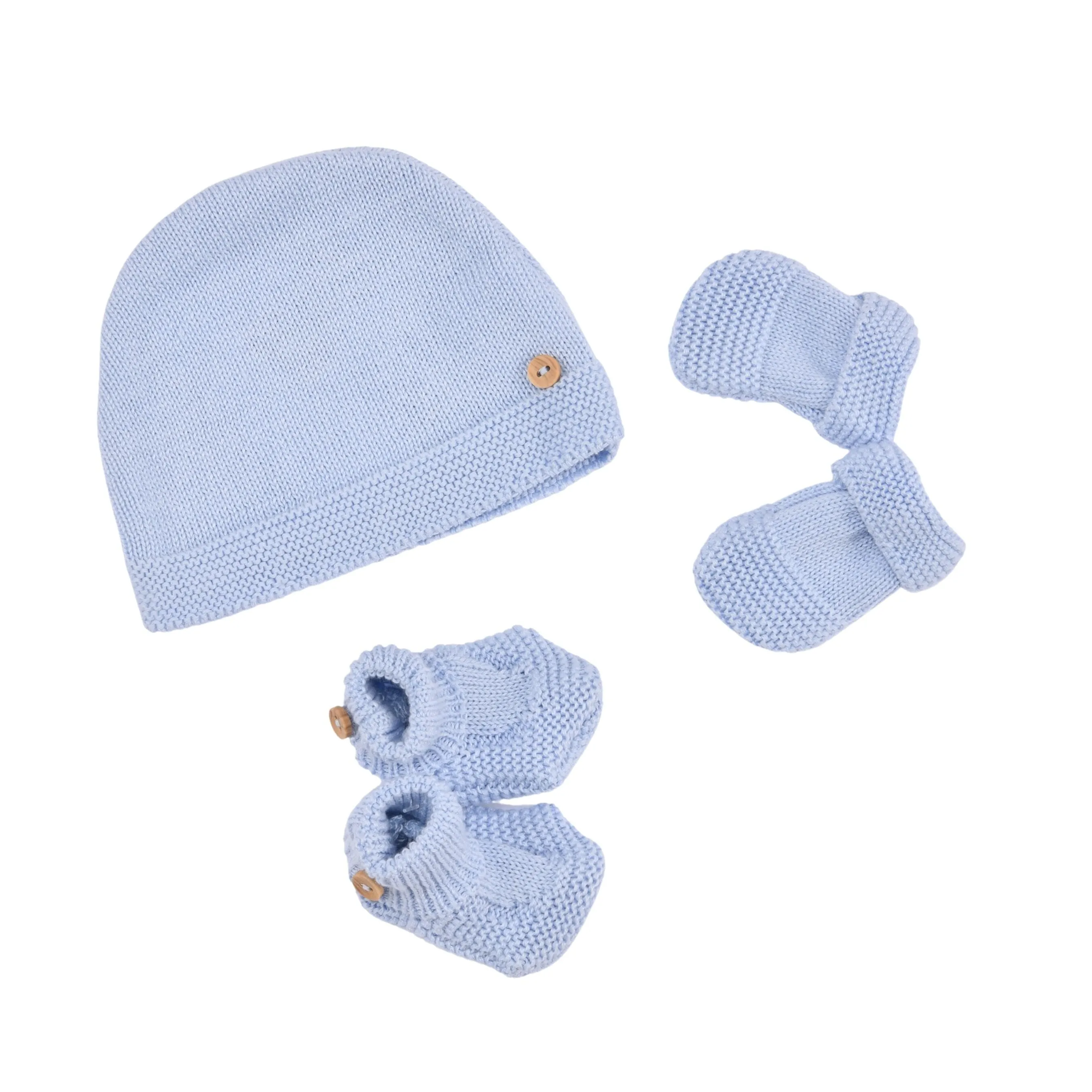 Petit Sweeny Geschenkbox | Jungen Blaues Bio-Baumwoll-Strick-Set (6) Babykids_Bebe-Sweeny