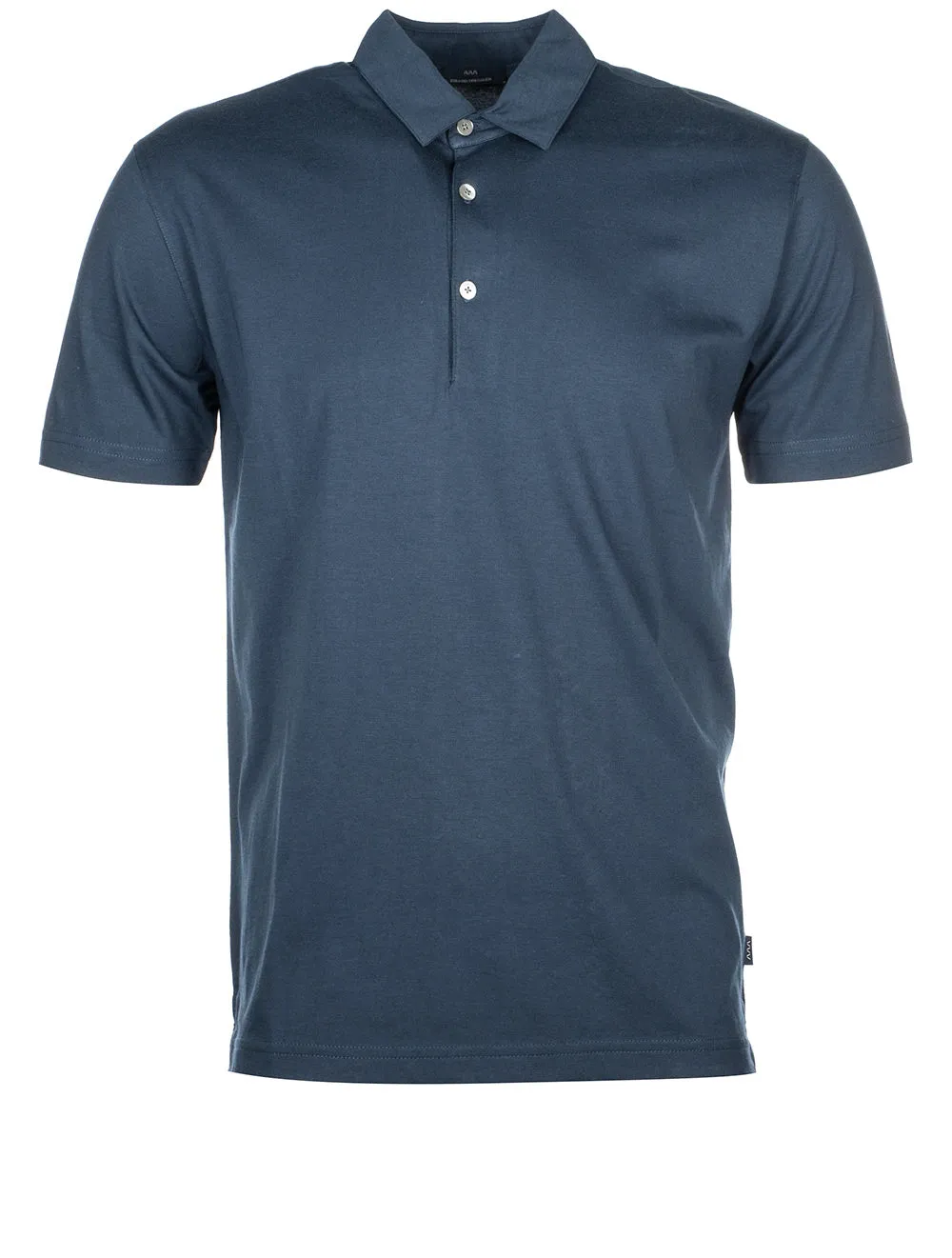 Pima-Baumwoll-Polohemd Marineblau