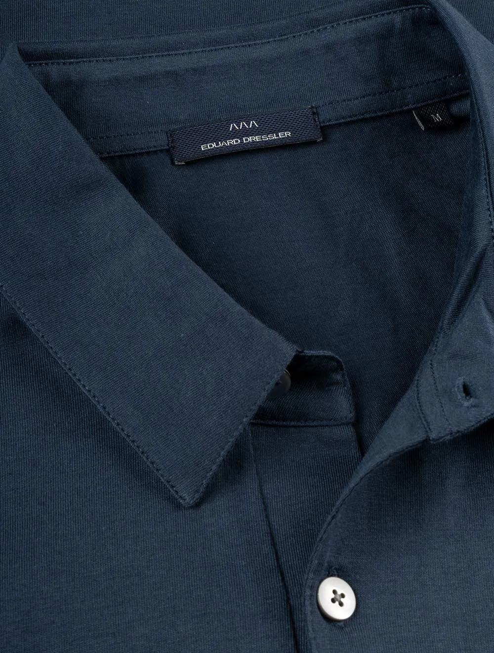 Pima-Baumwoll-Polohemd Marineblau