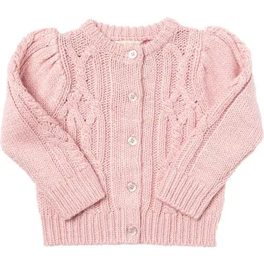 Pink Chicken Cable Constance Pullover - Staubiges Rosa