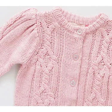 Pink Chicken Cable Constance Pullover - Staubiges Rosa