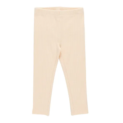 Pink Chicken Girls Bio-Rippenleggings in Creme