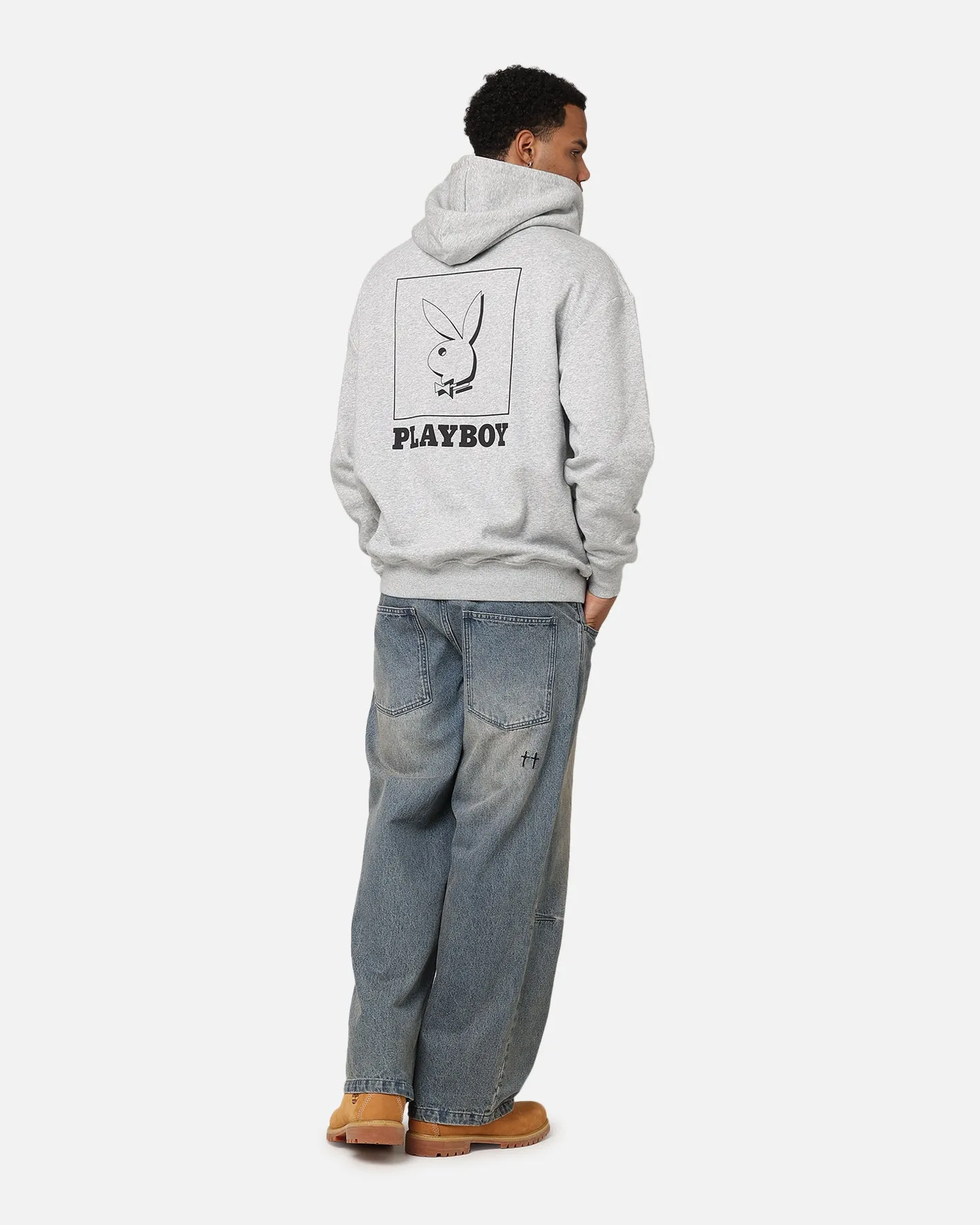Playboy Solo RHD Icon Hoodie Grau Melange