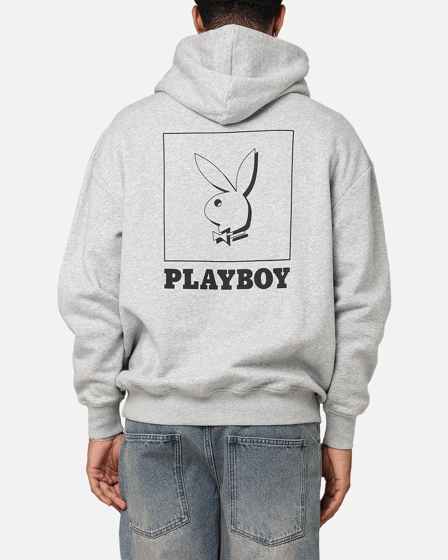 Playboy Solo RHD Icon Hoodie Grau Melange