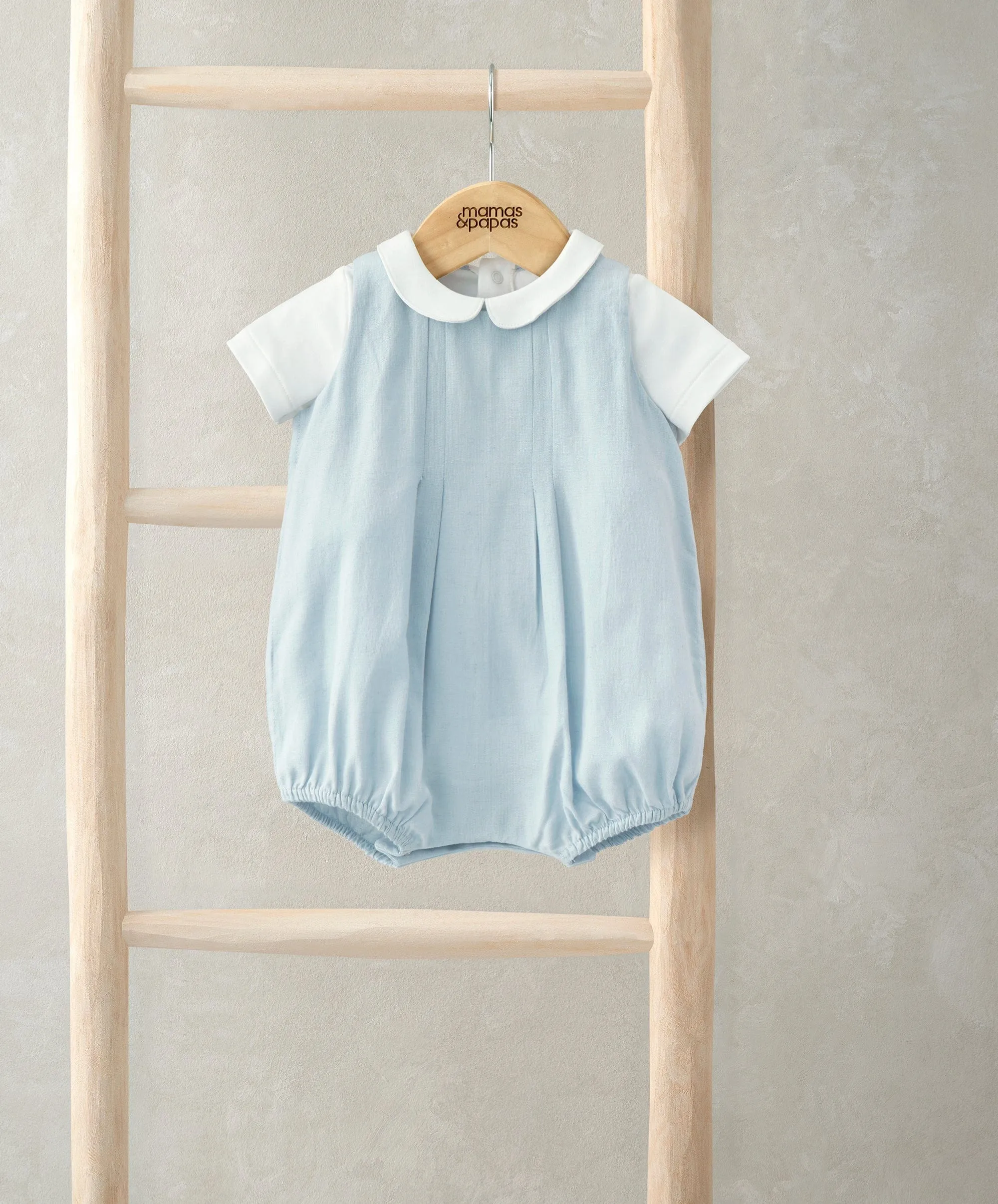 Falten-Overall & Body-Anzug Set (2-teilig) - Weiß