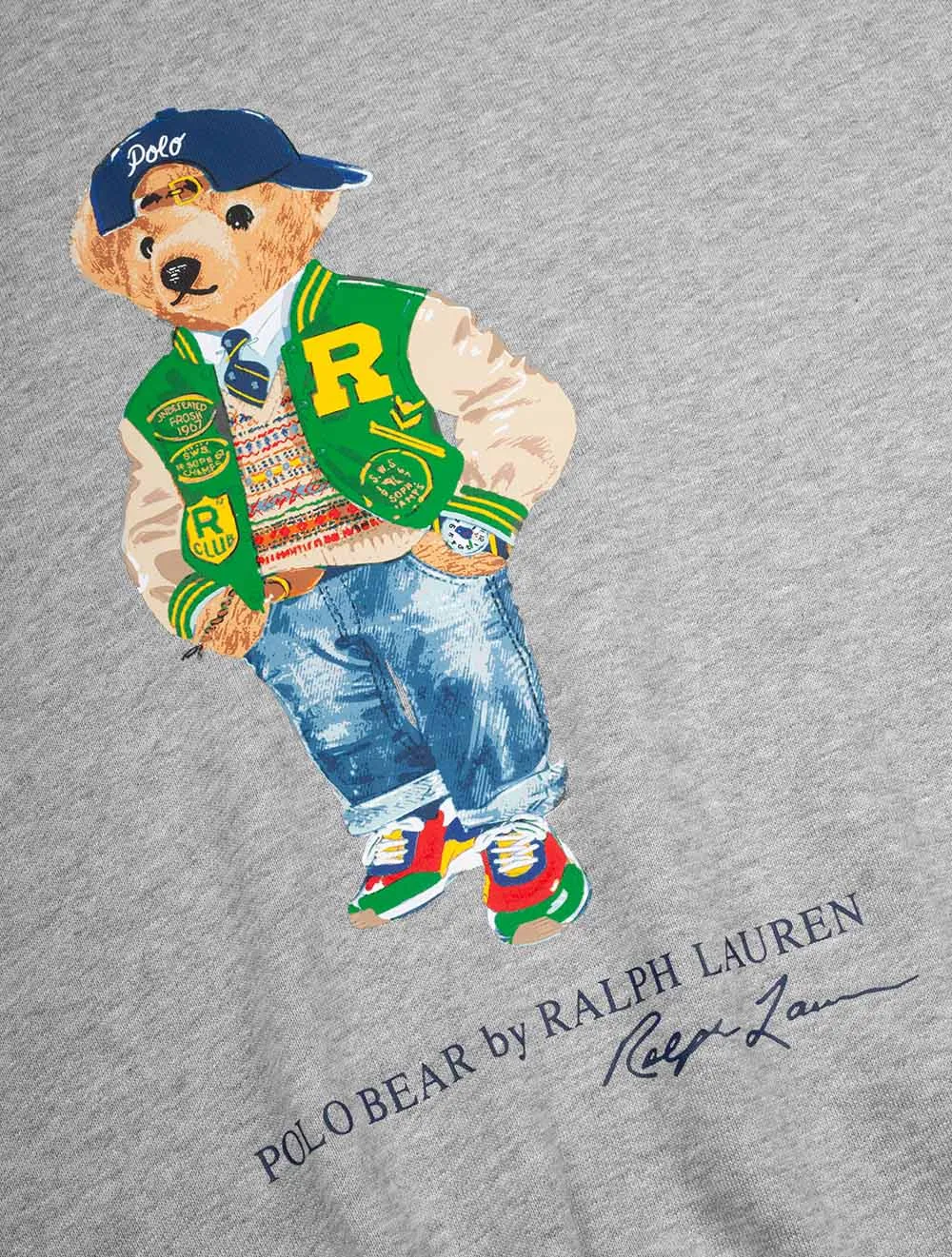 Polo Bär Fleece Kapuzenpullover Grau