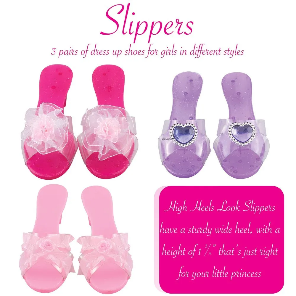 Prinzessin Schmuck, Schuhe und Tiara Set - Kinder Babykids_Dress-Up-America