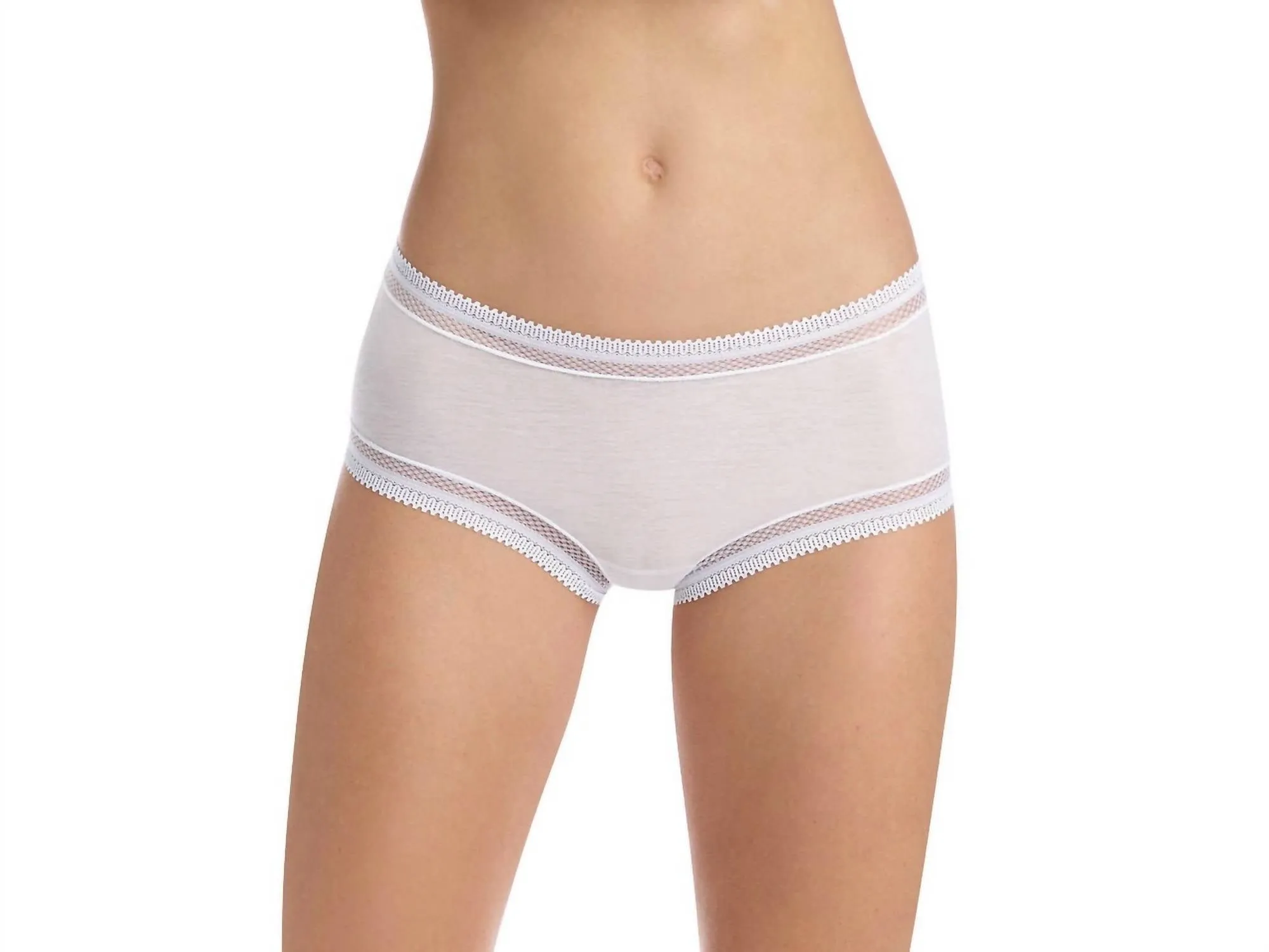 Pure Pima Girlshort Slip in Weiß