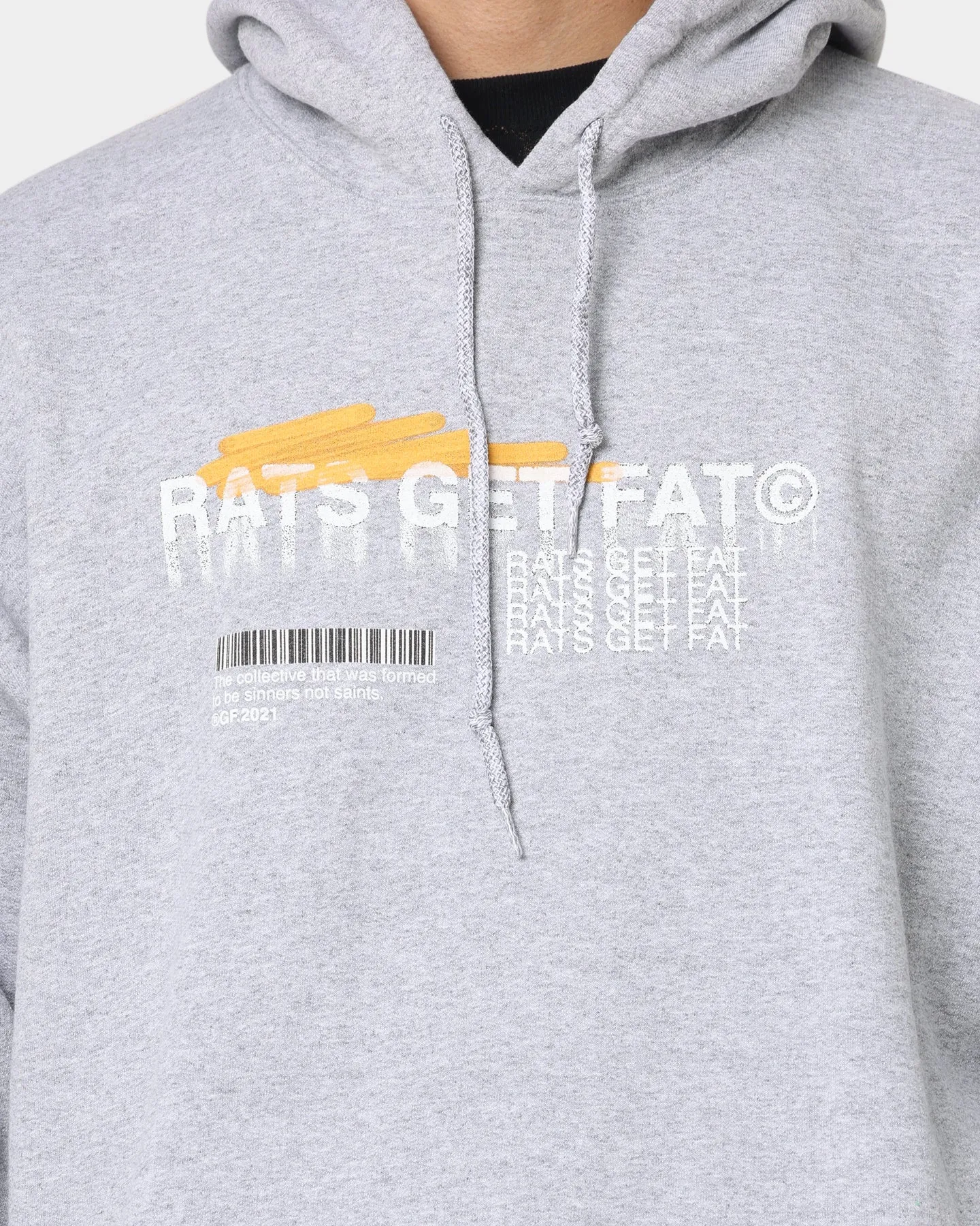 Rats Get Fat Spray Butterfly Kapuzenpullover Grau