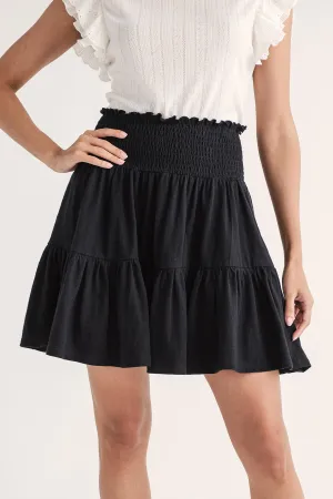 RD Style Tisha Ruched Waistband Jersey Skirt