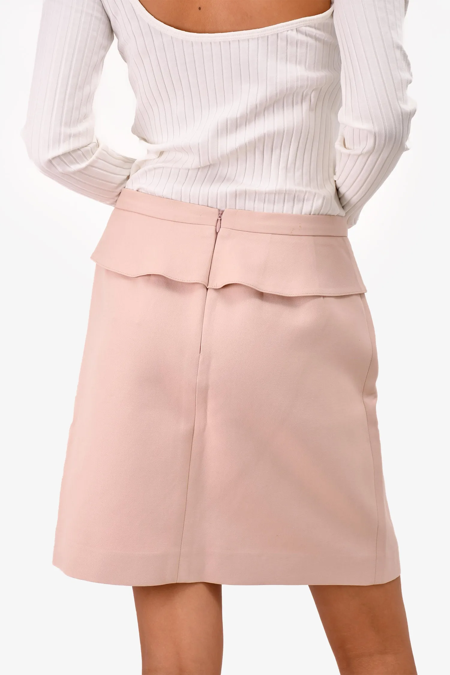 Red Valentino Pink Peplum Bleistiftrock Größe 42