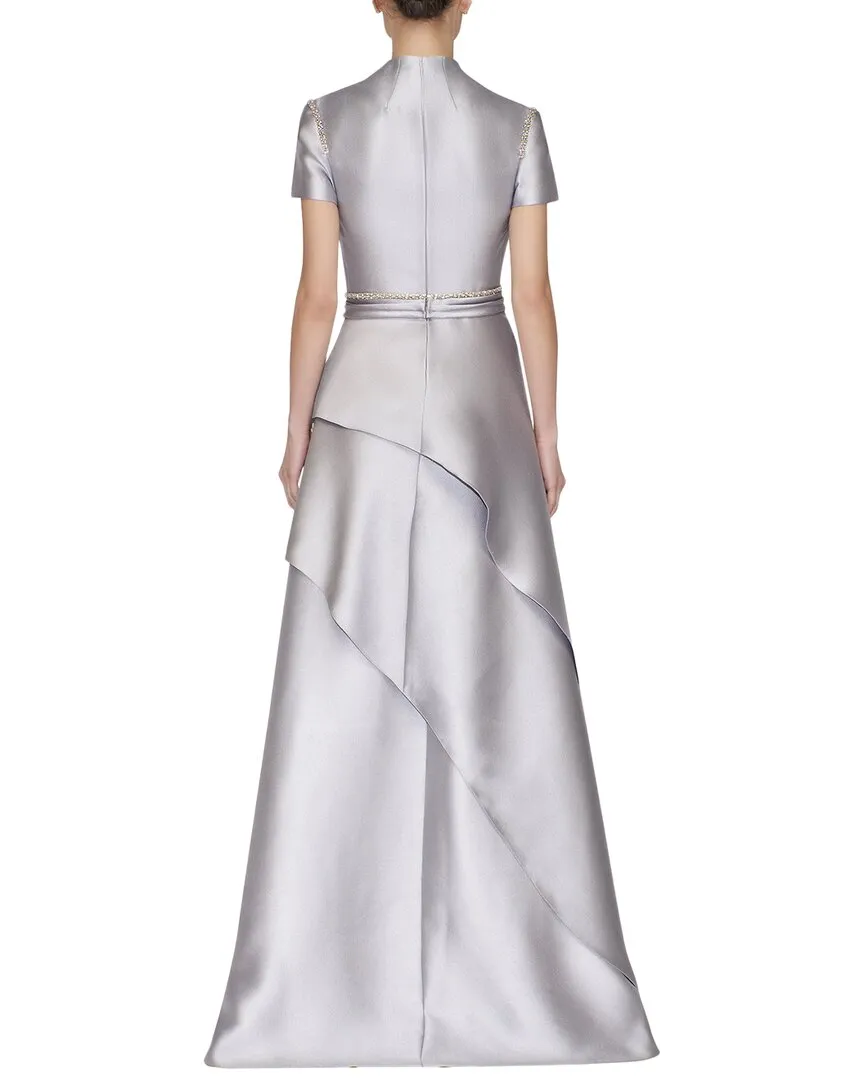 Reem Acra Rüschenrock Kaftan