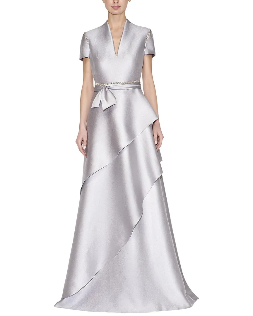 Reem Acra Rüschenrock Kaftan