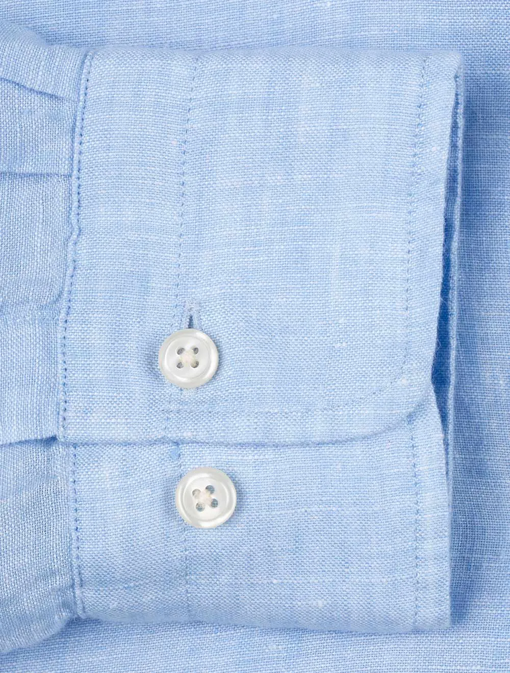 Reguläres Leinenhemd Capri Blau