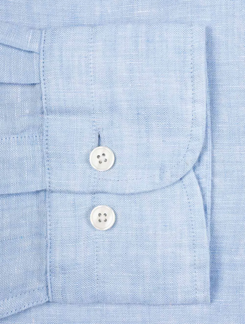 Reguläres Leinenhemd Capri Blau
