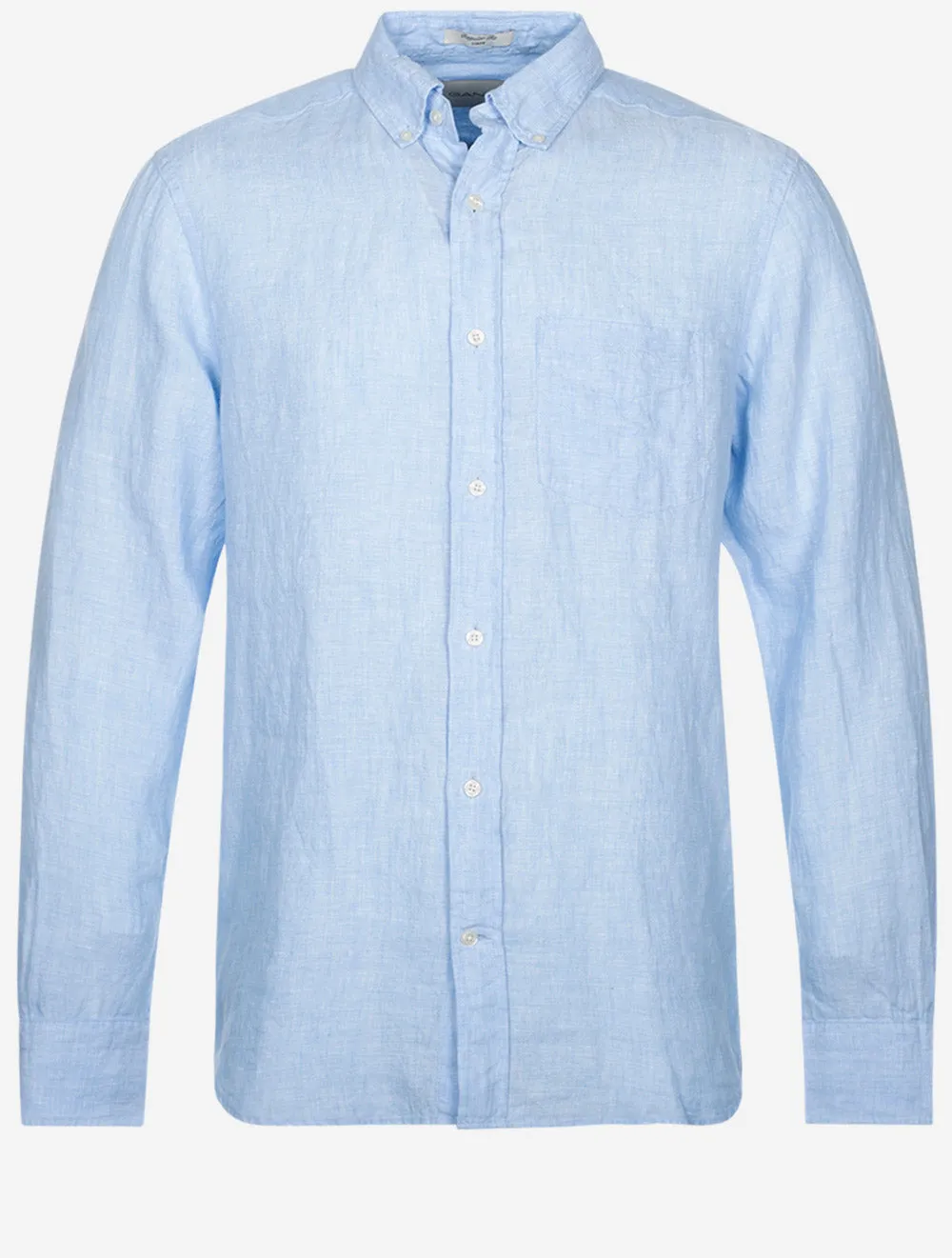 Reguläres Leinenhemd Capri Blau